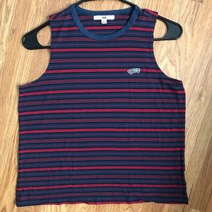 Women’s Vans Striped Muscle Tee
